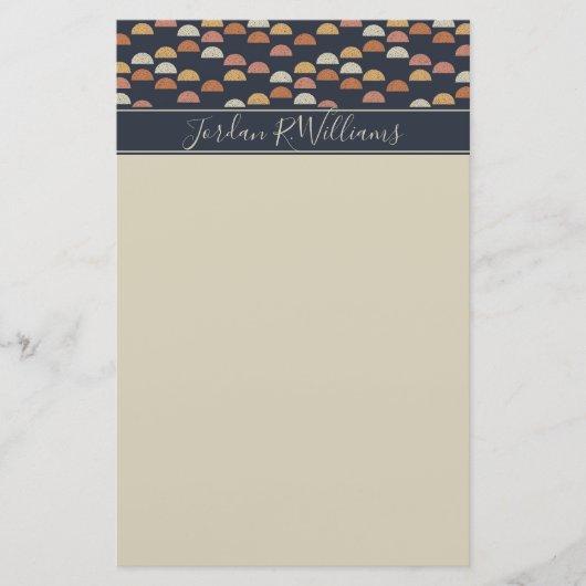 あなたの一流の|幾何学的な円パターンを半加えて下さい 便箋 (正面)