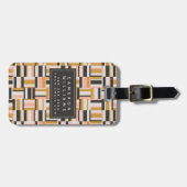 あなたの一流の|幾何学的な形パターンを加えて下さい ラゲッジタグ (正面横)