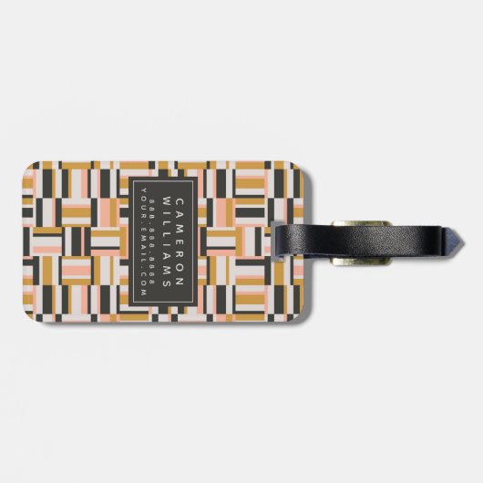あなたの一流の|幾何学的な形パターンを加えて下さい ラゲッジタグ (裏面横)