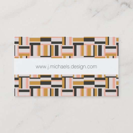 あなたの一流の|幾何学的な形パターンを加えて下さい 名刺 (裏面)