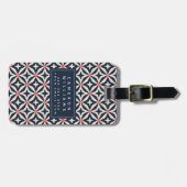 あなたの一流の|幾何学的な星パターンを加えて下さい ラゲッジタグ (正面横)