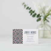 あなたの一流の|幾何学的な星パターンを加えて下さい 名刺 (スタンド正面)