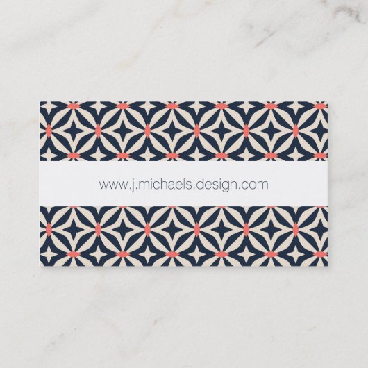 あなたの一流の|幾何学的な星パターンを加えて下さい 名刺 (裏面)