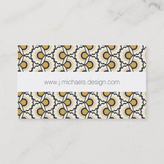 あなたの一流の|幾何学的な花パターンを加えて下さい 名刺 (裏面)