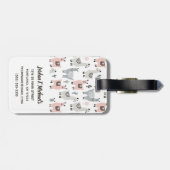 あなたの一流の|微笑のラマパターンを加えて下さい ラゲッジタグ (裏面横)