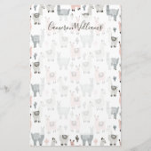 あなたの一流の|微笑のラマパターンを加えて下さい 便箋 (正面)