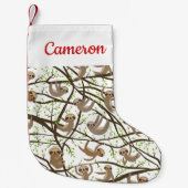 あなたの一流の|微笑の怠惰パターンを加えて下さい スモールクリスマスストッキング (正面)