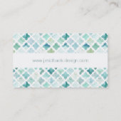あなたの一流の|手塗りのターコイズパターンを加えて下さい 名刺 (裏面)