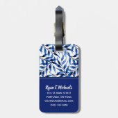 あなたの一流の|手塗りの水彩画インクを加えて下さい ラゲッジタグ (裏面縦)