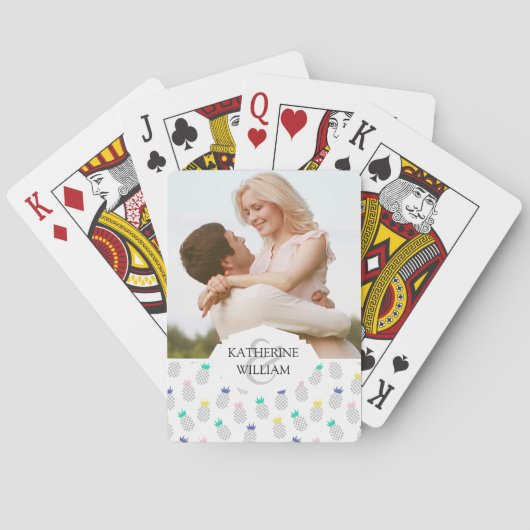 あなたの一流の|抽象的なパイナップルを加えて下さい トランプ (裏面)