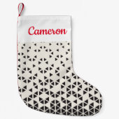 あなたの一流の|抽象的な幾何学的設計を加えて下さい スモールクリスマスストッキング (正面)