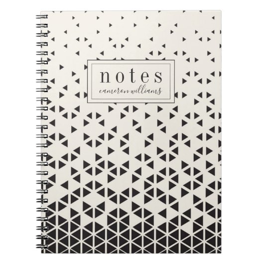 あなたの一流の|抽象的な幾何学的設計を加えて下さい ノートブック (正面)