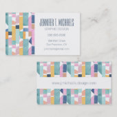 あなたの一流の|抽象的な水彩画の形パターンを加えて下さい 名刺 (正面/裏面)