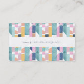 あなたの一流の|抽象的な水彩画の形パターンを加えて下さい 名刺 (裏面)