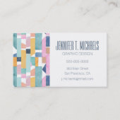 あなたの一流の|抽象的な水彩画の形パターンを加えて下さい 名刺 (正面)