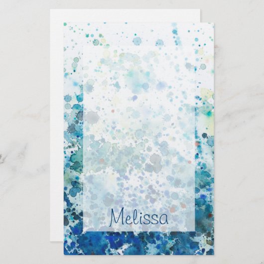 あなたの一流の|斑点をつけられた海Iを加えて下さい 便箋 (正面/裏面)