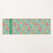 あなたの一流の|明るいスケッチの花柄パターンを加えて下さい ヨガマット (正面(横))