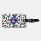 あなたの一流の|明るいハイビスカスパターンを加えて下さい ラゲッジタグ (正面横)