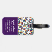 あなたの一流の|明るいハイビスカスパターンを加えて下さい ラゲッジタグ (裏面横)