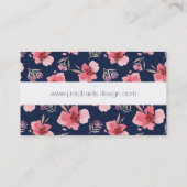 あなたの一流の|暗いピンクの水彩画パターンを加えて下さい 名刺 (裏面)