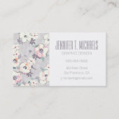 あなたの一流の|柔らかいピンクの水彩画パターンを加えて下さい 名刺 (正面)