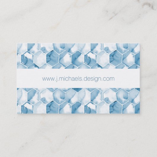 あなたの一流の|柔らかく青い水彩画Canotypeを加えて下さい 名刺 (裏面)