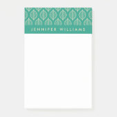 あなたの一流の|様式化された緑の葉パターンを加えて下さい ポストイット (正面)