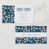 あなたの一流の|歯科医院のオフィスパターンを加えて下さい 名刺 (正面/裏面)