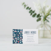 あなたの一流の|歯科医院のオフィスパターンを加えて下さい 名刺 (スタンド正面)