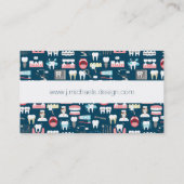 あなたの一流の|歯科医院のオフィスパターンを加えて下さい 名刺 (裏面)