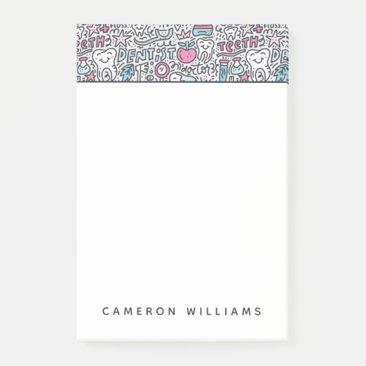 あなたの一流の|歯科漫画パターンを加えて下さい ポストイット (正面)