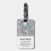 あなたの一流の|歯科漫画パターンを加えて下さい ラゲッジタグ (裏面縦)