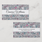 あなたの一流の|歯科漫画パターンを加えて下さい 名刺 (正面/裏面)