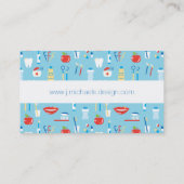 あなたの一流の|歯科青いパターンを加えて下さい 名刺 (裏面)