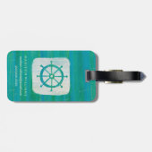 あなたの一流の|沿岸芸術|の水のハンドルを加えて下さい ラゲッジタグ (裏面横)