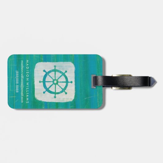 あなたの一流の|沿岸芸術|の水のハンドルを加えて下さい ラゲッジタグ (裏面横)