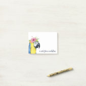 あなたの一流の|熱帯ハロー-オウム--を加えて下さい ポストイット (デスク上)