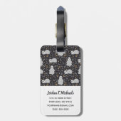 あなたの一流の|熱帯ベビーの怠惰パターンを加えて下さい ラゲッジタグ (裏面縦)