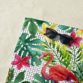 あなたの一流の|熱帯水彩画を加えて下さい ビーチタオル (インサイチュ)