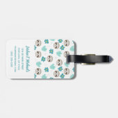 あなたの一流の|甘い怠惰の花柄パターンを加えて下さい ラゲッジタグ (裏面横)