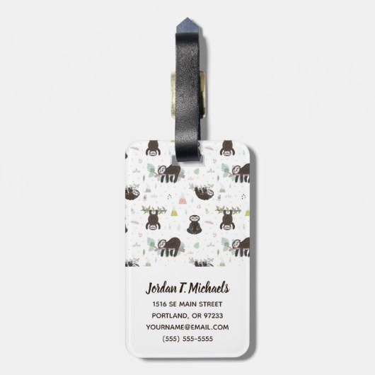 あなたの一流の|眠く甘い怠惰パターンを加えて下さい ラゲッジタグ (裏面縦)