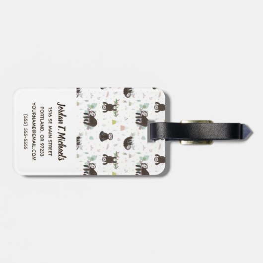 あなたの一流の|眠く甘い怠惰パターンを加えて下さい ラゲッジタグ (裏面横)