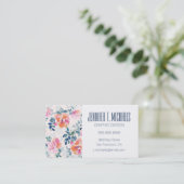 あなたの一流の|絵を描かれたバラパターンを加えて下さい 名刺 (スタンド正面)