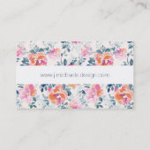 あなたの一流の|絵を描かれたバラパターンを加えて下さい 名刺 (裏面)