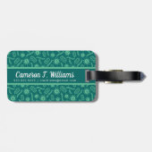 あなたの一流の|緑の微生物パターンを加えて下さい ラゲッジタグ (裏面横)