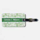 あなたの一流の|緑の生物学パターンを加えて下さい ラゲッジタグ (裏面横)