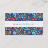 あなたの一流の|花の刺繍パターンを加えて下さい 名刺 (裏面)