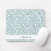 あなたの一流の|装飾的でストライプのな葉パターンを加えて下さい マウスパッド (マウス)