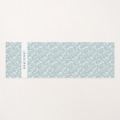 あなたの一流の|装飾的でストライプのな葉パターンを加えて下さい ヨガマット (正面(横))