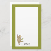 あなたの一流の|踊る怠惰|をなぜない加えて下さいか。 便箋 (正面/裏面)